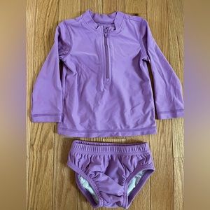 Primary Lavender Toddler Swimsuit, Size 6-12m